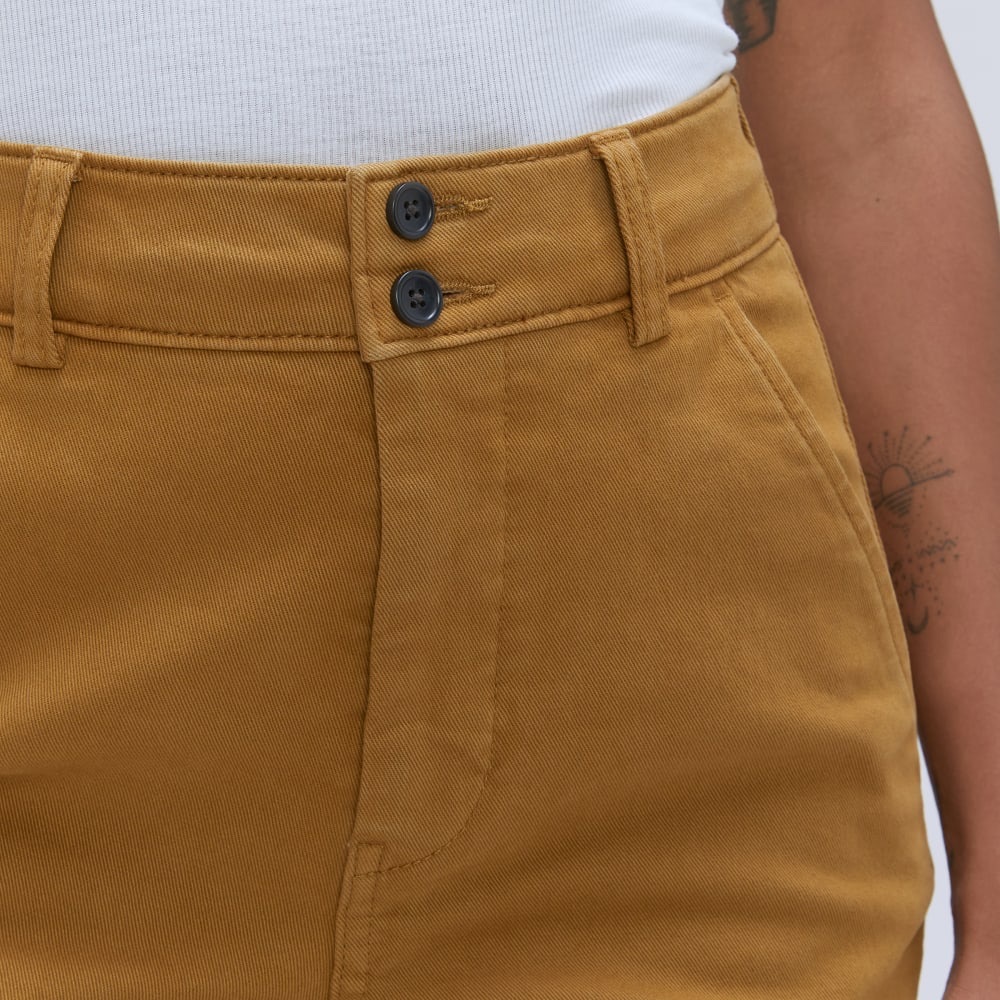 Everlane the organic cotton wide leg pants‎ size 6 color tapenade natural fibers - Picture 2 of 10